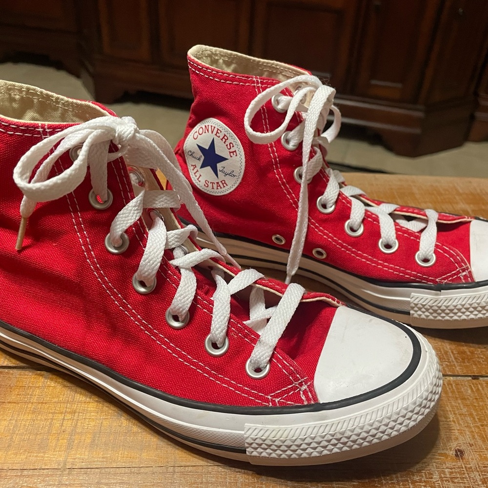 Converse Red High-Top Sneakers